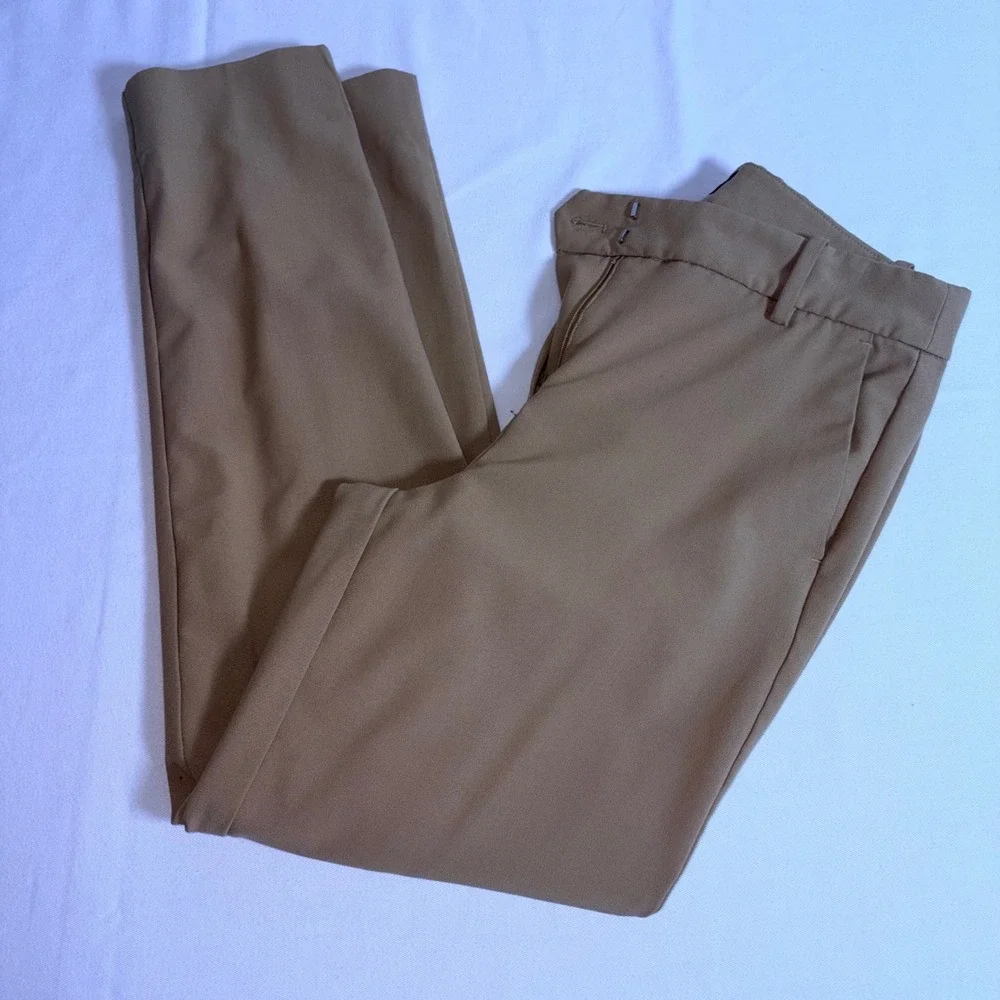 J.Crew Re-Imagined Straight Leg Trousers 4 Tan brown Good Stretch Workwear